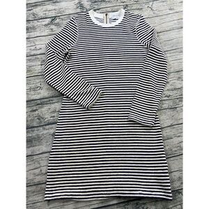 Studio by David Lerner Womens S Terry‎ Cloth Striped Sweater Dress Navy Ivory